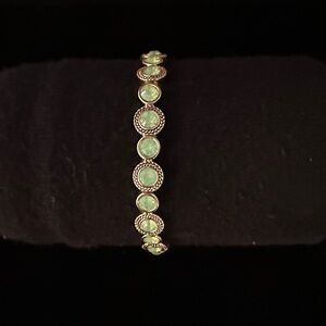 Elegant Green Gemstone Bracelet